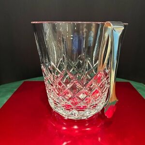 Waterford Lismore Ice Bucket 7.5 inch with Stainless Steel Tongs